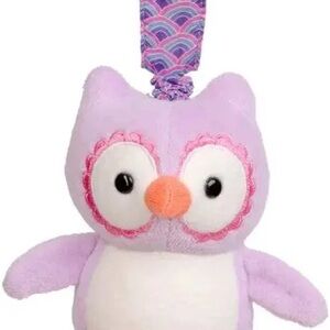 🌿 Apple Park Organic Cotton Purple Owl Stroller Toy – Handmade Eco-Friendly